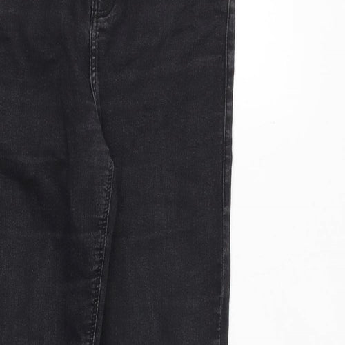 Topshop Womens Grey Cotton Skinny Jeans Size 32 in Regular Zip
