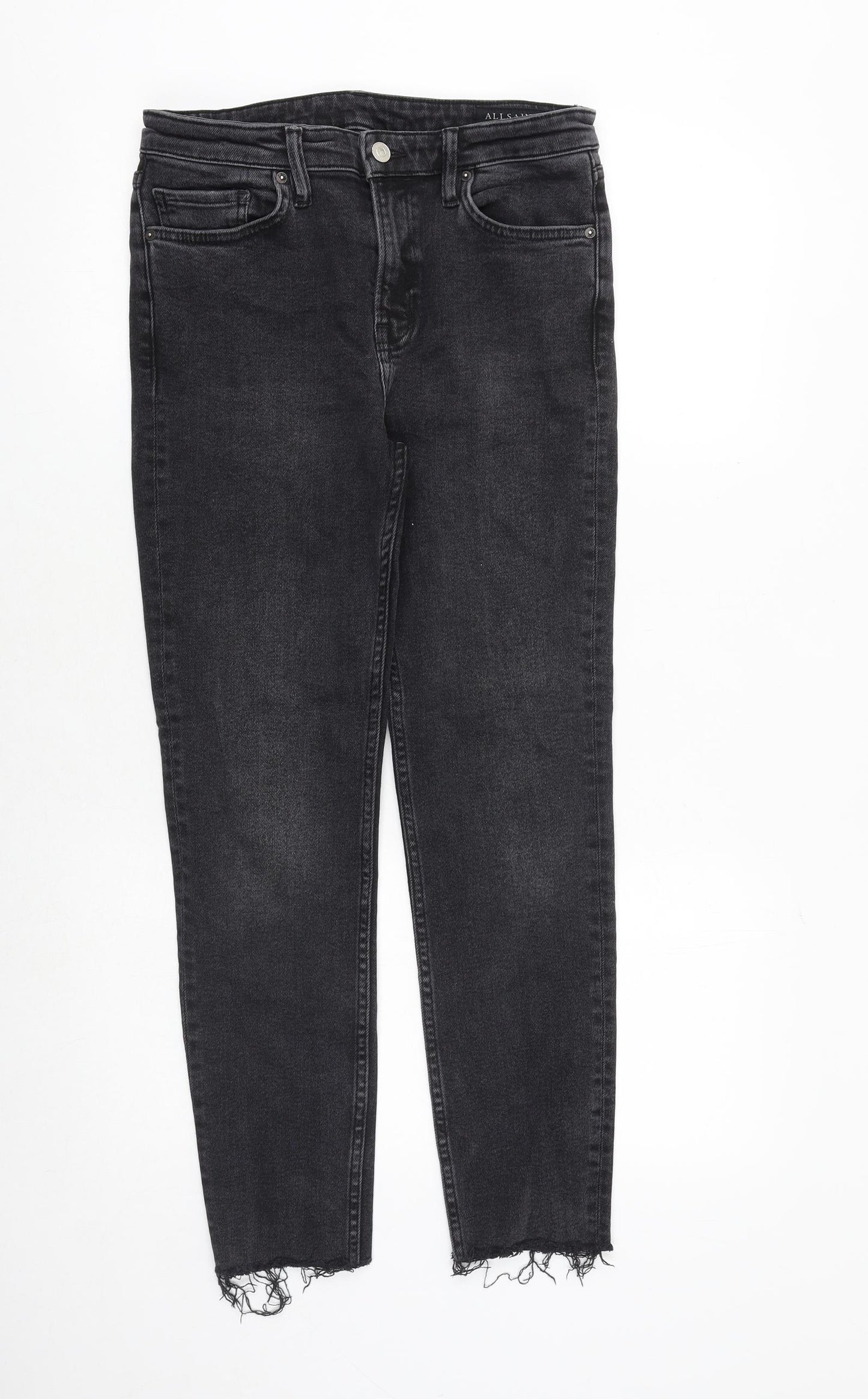AllSaints Womens Black Polyester Skinny Jeans Size 29 in Regular Zip