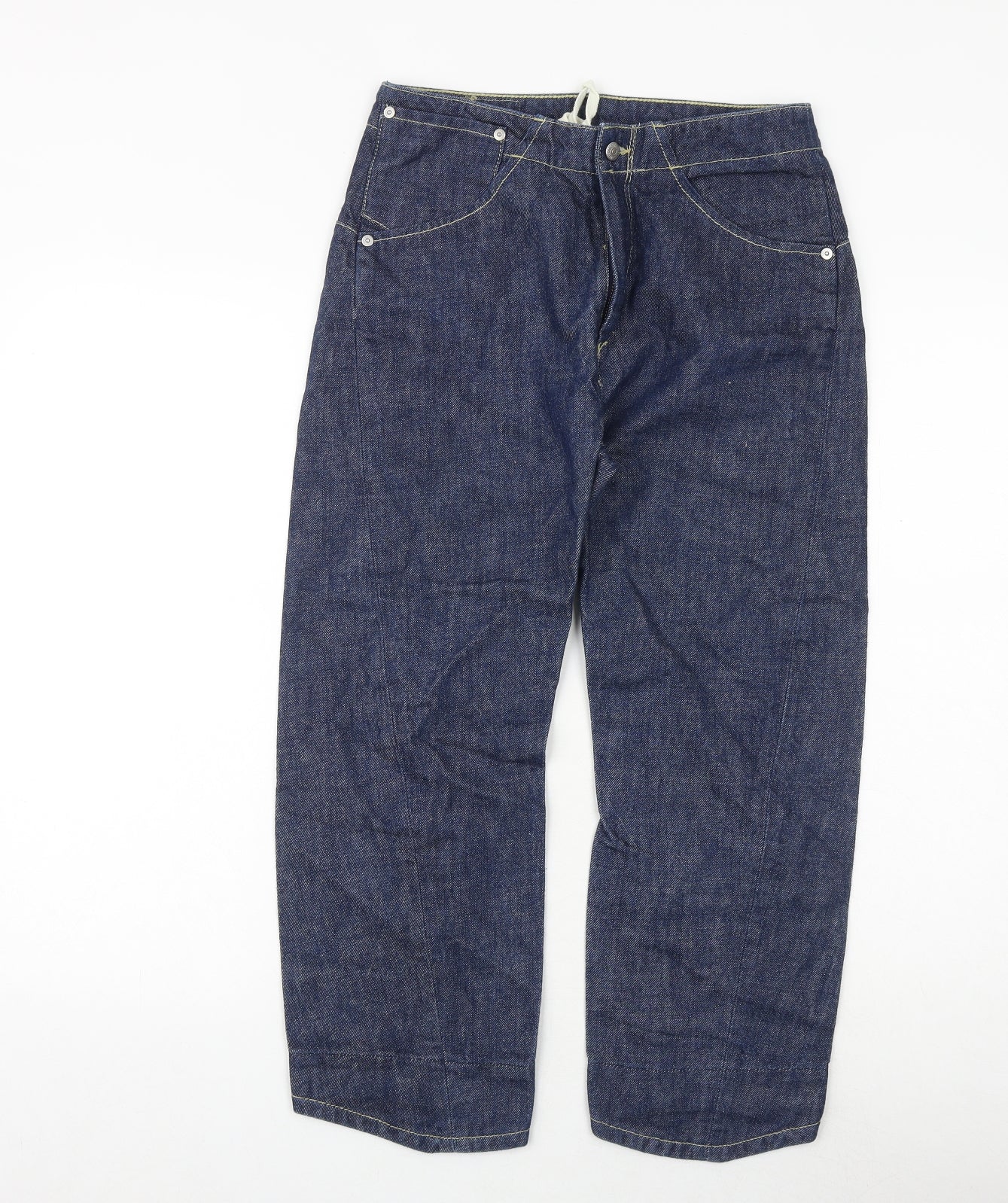 Levi's Womens Blue Cotton Wide-Leg Jeans Size 29 in Regular Zip