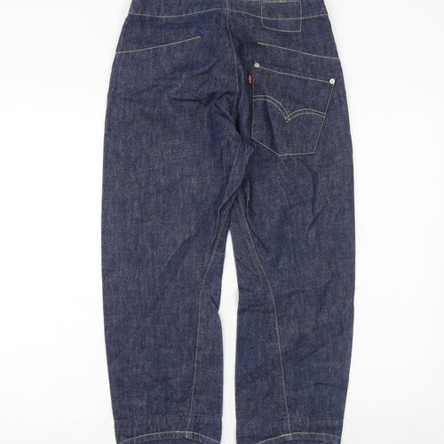 Levi's Womens Blue Cotton Wide-Leg Jeans Size 29 in Regular Zip