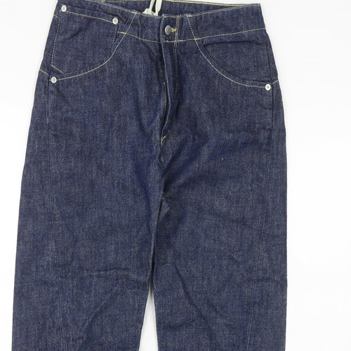 Levi's Womens Blue Cotton Wide-Leg Jeans Size 29 in Regular Zip