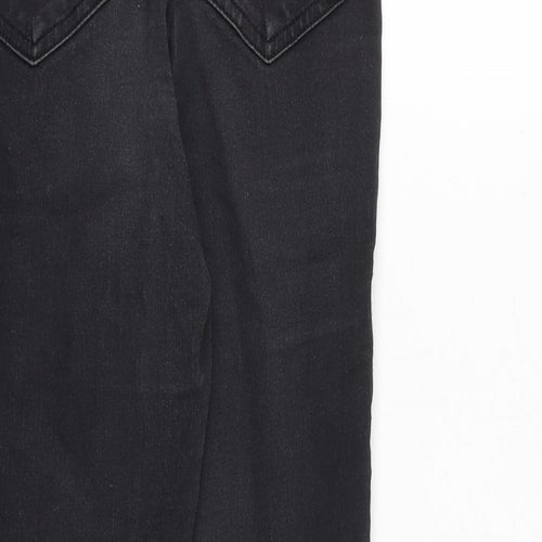 Topshop Womens Black Cotton Skinny Jeans Size 28 in Regular Zip