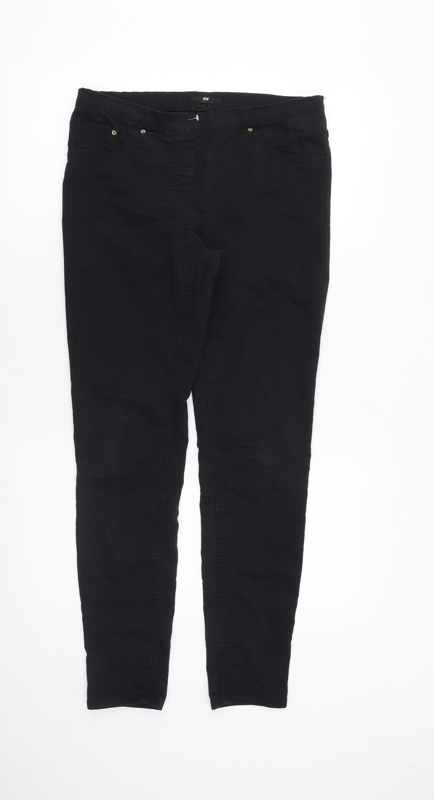 H&M Womens Black Polyester Skinny Jeans Size 31 in Regular