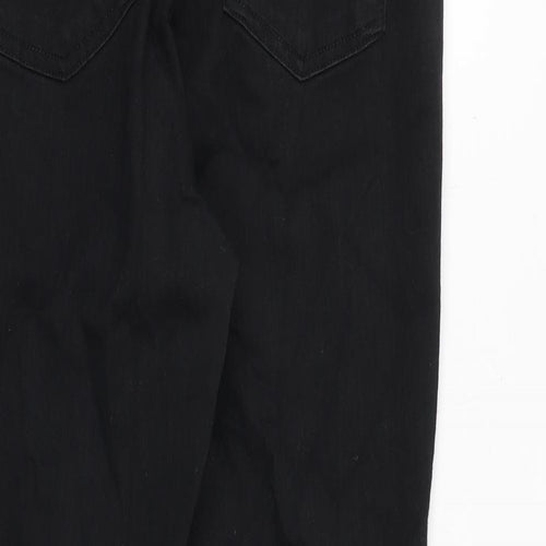 Ralph Lauren Womens Black Cotton Skinny Jeans Size 10 Regular Zip