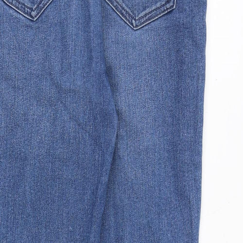 Marks and Spencer Womens Blue Cotton Skinny Jeans Size 10 Regular Zip