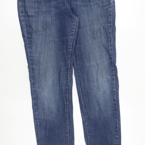 Marks and Spencer Womens Blue Cotton Jegging Jeans Size 12 Regular Button