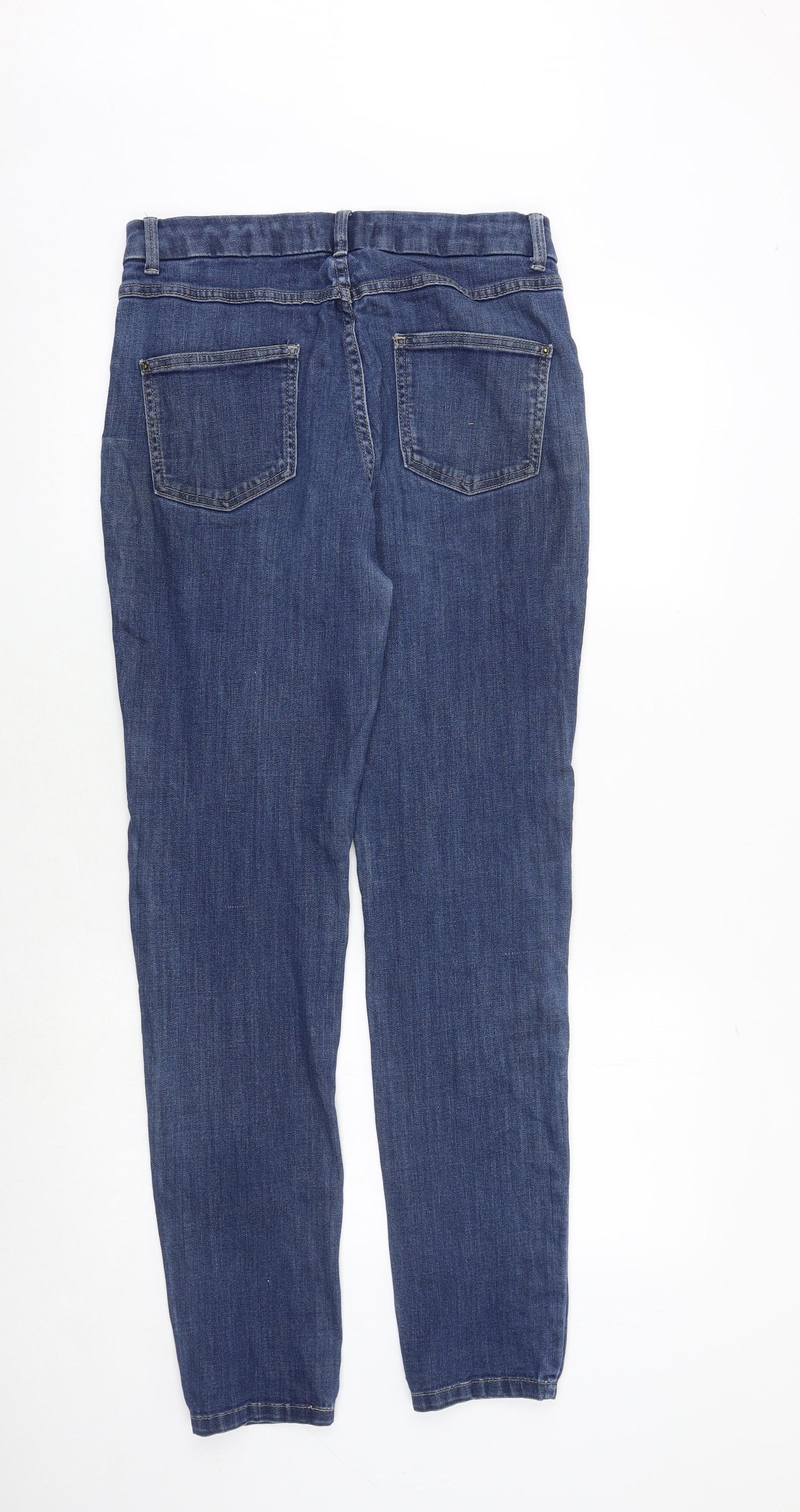 Marks and Spencer Womens Blue Cotton Jegging Jeans Size 12 Regular Button