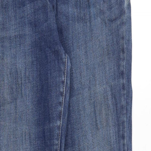 Marks and Spencer Womens Blue Cotton Jegging Jeans Size 12 Regular Button