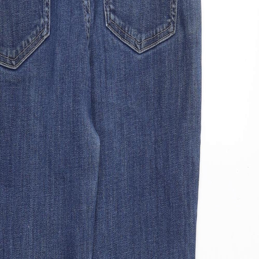 Marks and Spencer Womens Blue Cotton Jegging Jeans Size 12 Regular Button
