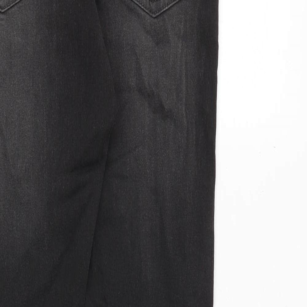 Boohoo Mens Grey Cotton Skinny Jeans Size 28 in Slim Button