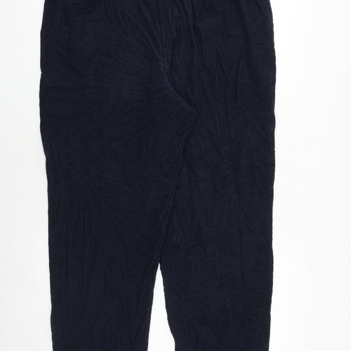 EWM Womens Blue Cotton Trousers Size 16 Regular