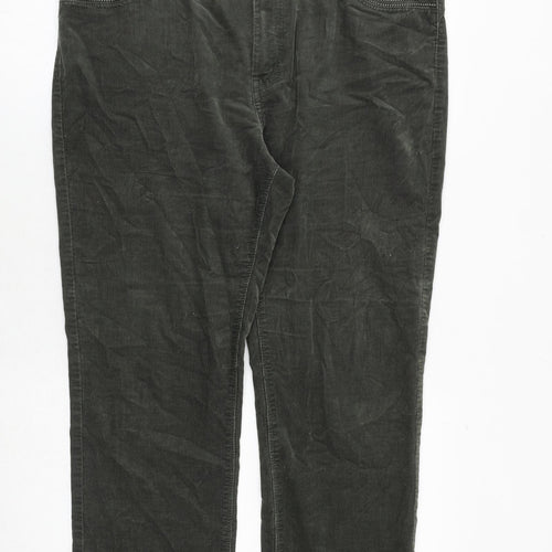 Per Una Womens Green Polyester Trousers Size 36 in Regular Zip