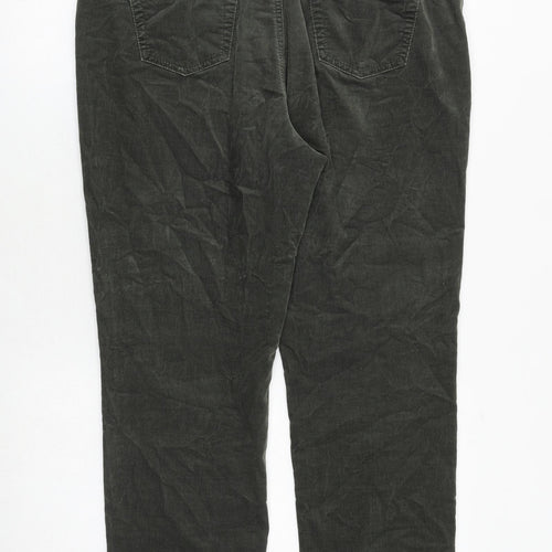 Per Una Womens Green Polyester Trousers Size 36 in Regular Zip
