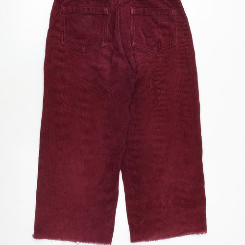 BDG Womens Red Cotton Trousers Size 30 in Regular Zip