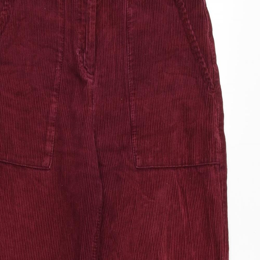 BDG Womens Red Cotton Trousers Size 30 in Regular Zip