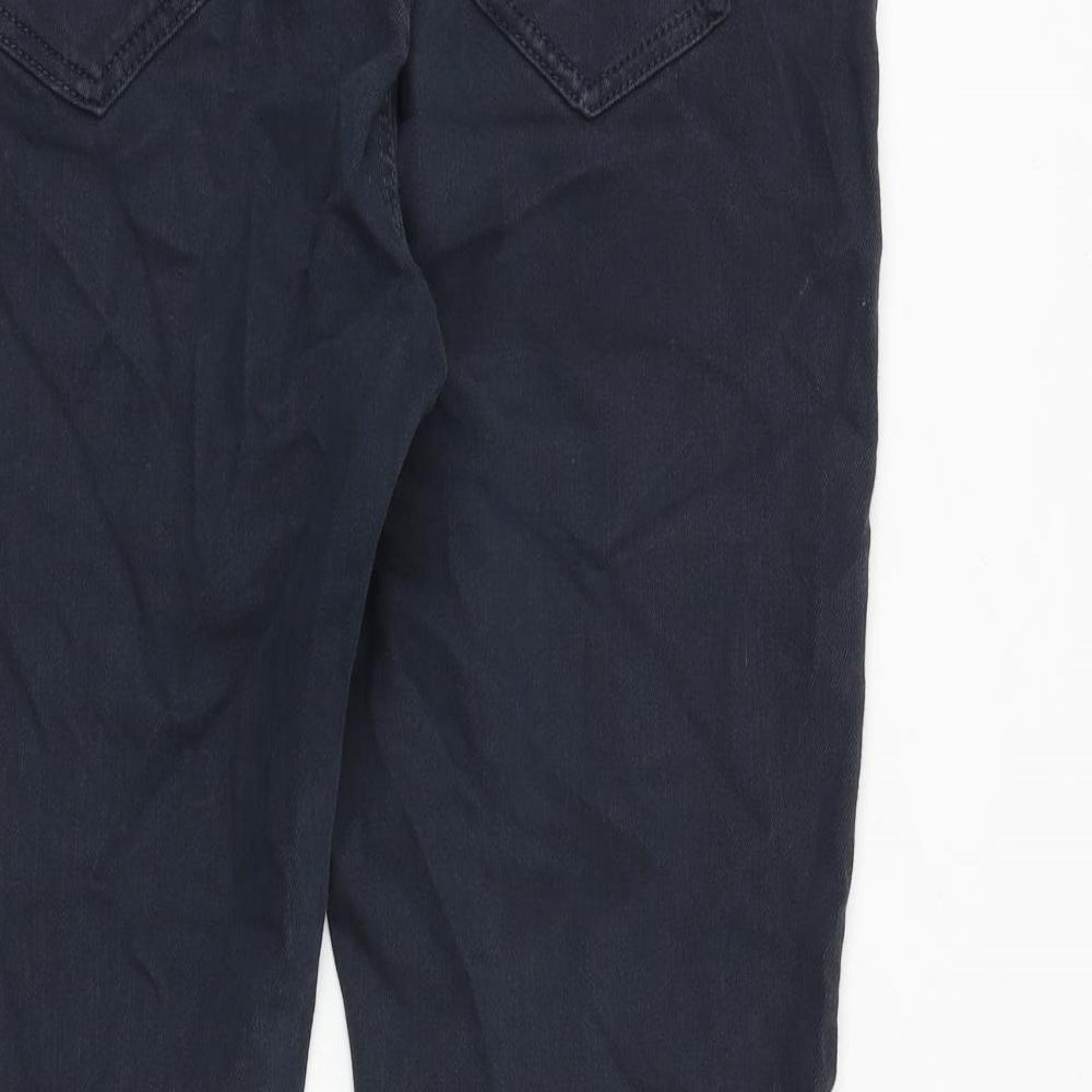 Fat Face Womens Blue Cotton Straight Jeans Size 14 Regular Zip