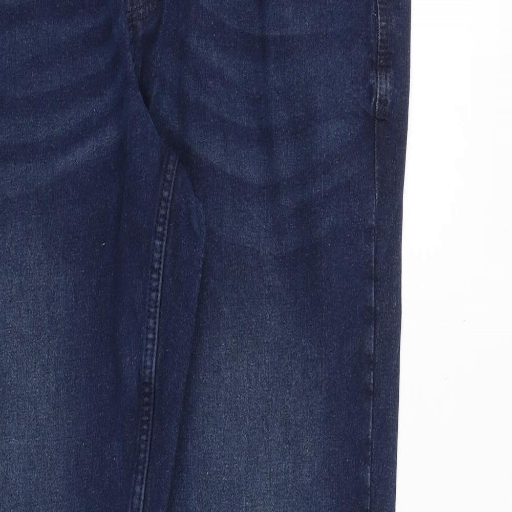Livergy Mens Blue Cotton Skinny Jeans Size 36 in Regular Button