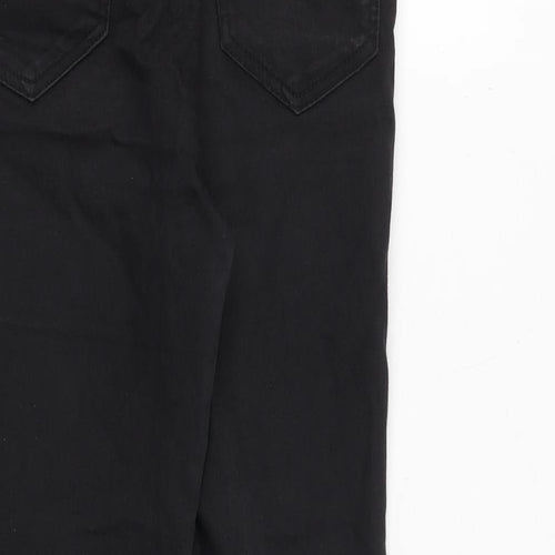 New Look Womens Black Cotton Skinny Jeans Size 10 Extra-Slim Zip