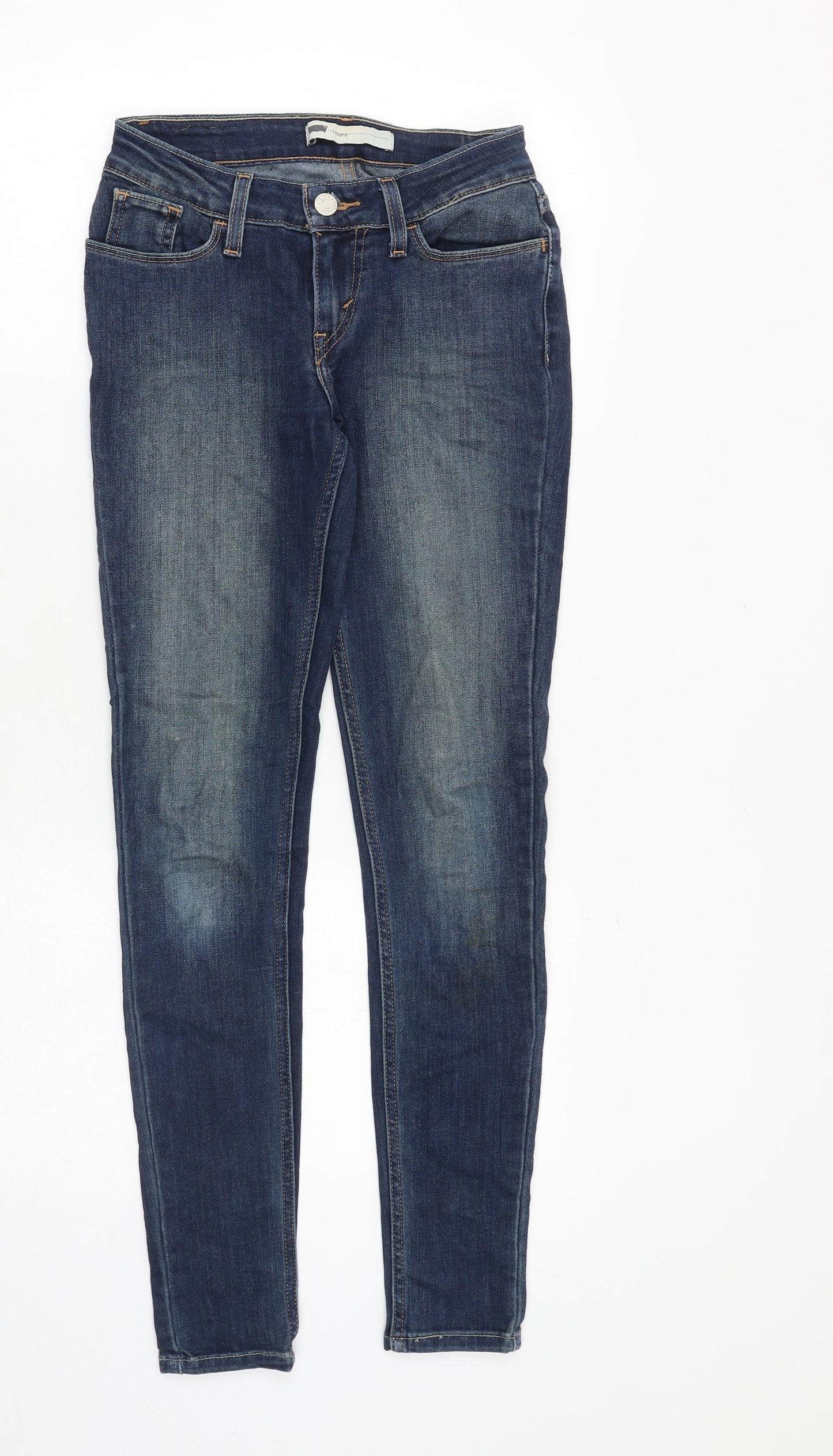 Levi's Womens Blue Cotton Skinny Jeans Size 26 in Regular Zip