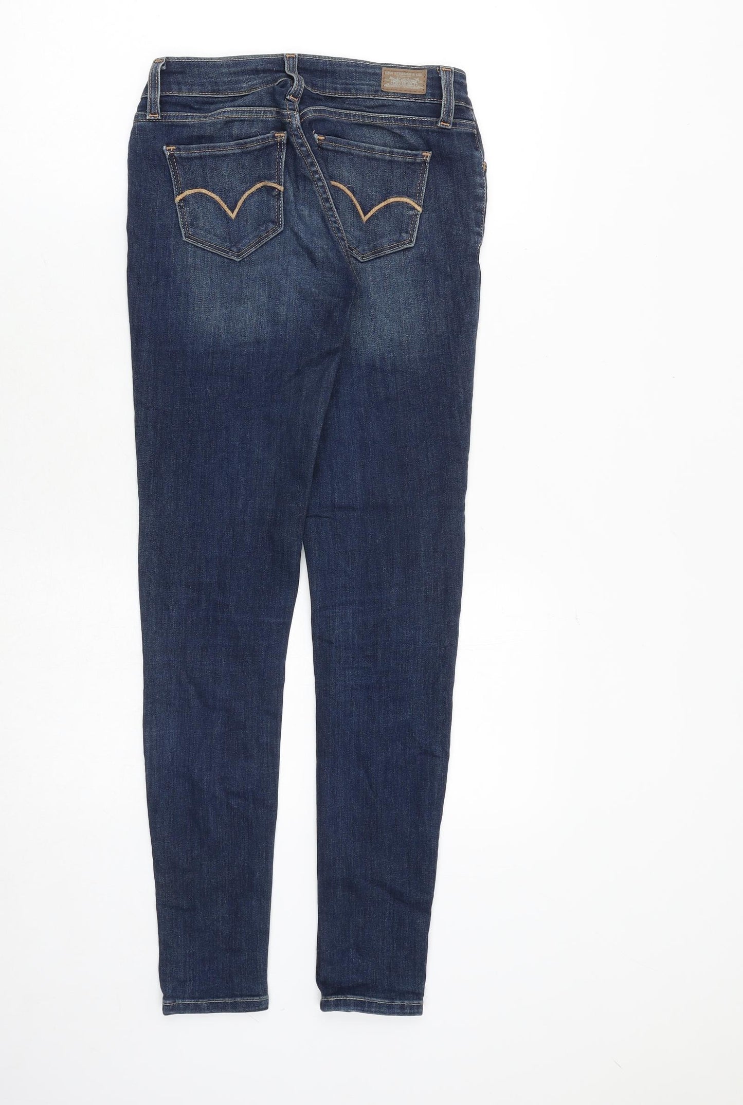 Levi's Womens Blue Cotton Skinny Jeans Size 26 in Regular Zip