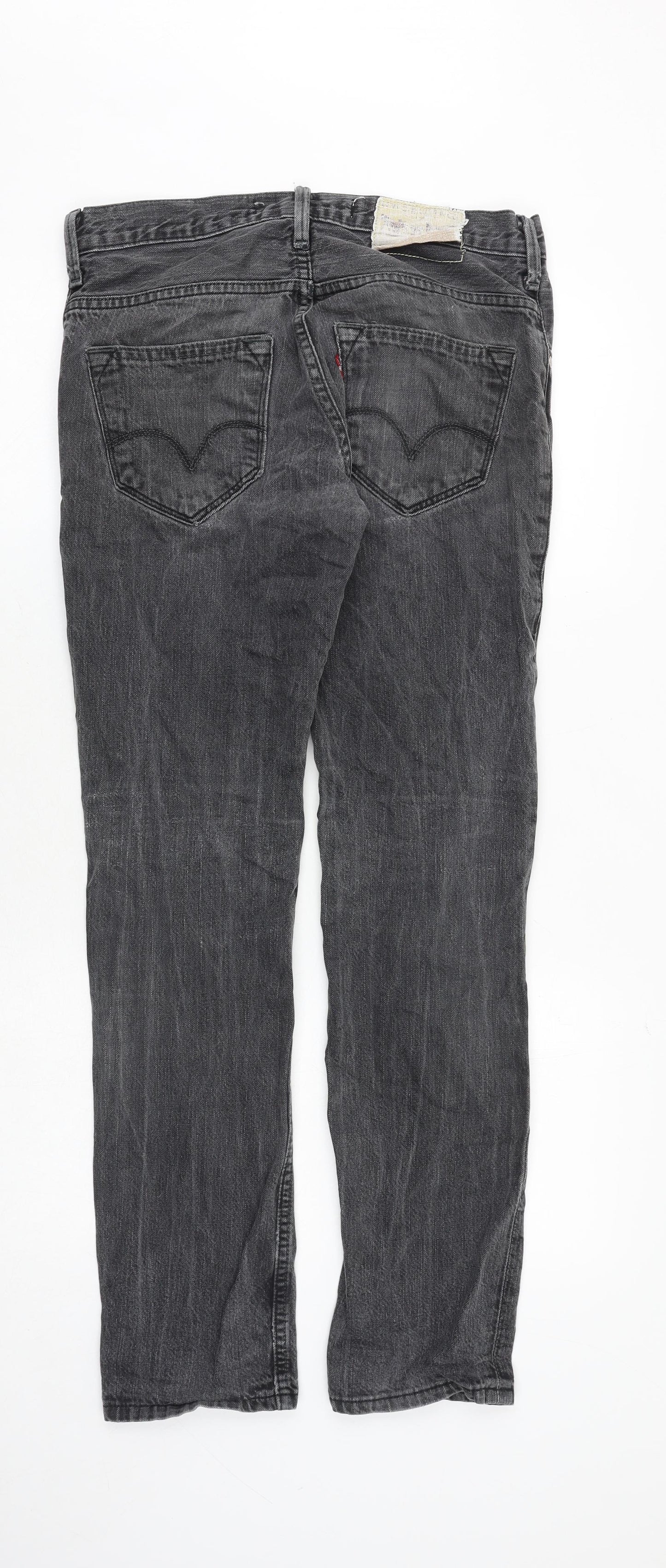 Levi's Mens Grey Cotton Skinny Jeans Size 32 in Regular Button