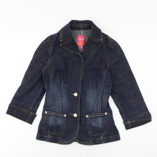 Marks and Spencer Womens Blue Jacket Size 6 Button