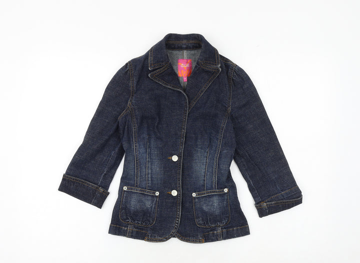Marks and Spencer Womens Blue Jacket Size 6 Button