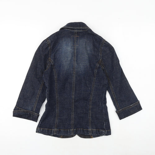 Marks and Spencer Womens Blue Jacket Size 6 Button