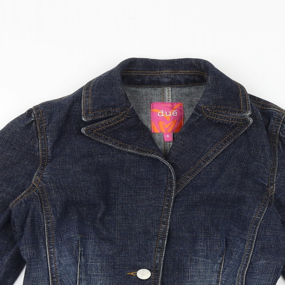 Marks and Spencer Womens Blue Jacket Size 6 Button