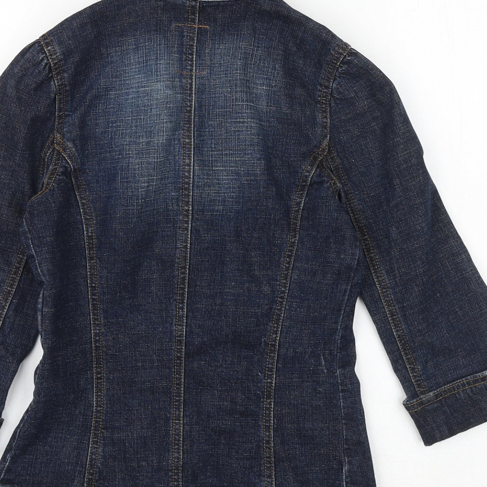 Marks and Spencer Womens Blue Jacket Size 6 Button