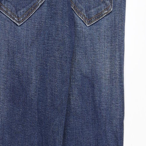 Wrangler Mens Blue Cotton Straight Jeans Size 30 in Regular Zip