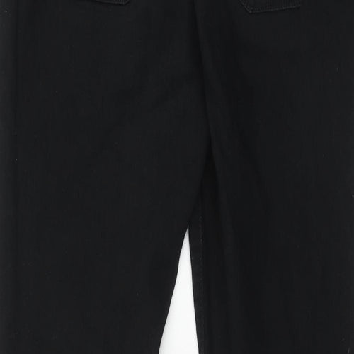 NEXT Womens Black Cotton Skinny Jeans Size 14 Regular Zip