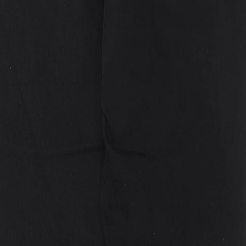 Marks and Spencer Womens Black Cotton Skinny Jeans Size 14 Regular Zip