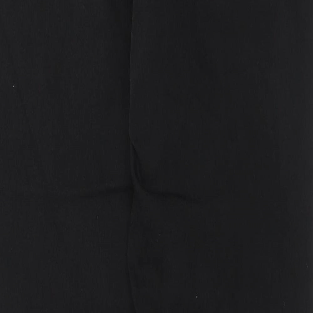 Marks and Spencer Womens Black Cotton Skinny Jeans Size 14 Regular Zip