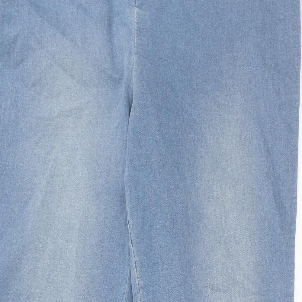 Dorothy Perkins Womens Blue Cotton Skinny Jeans Size 14 Regular Zip