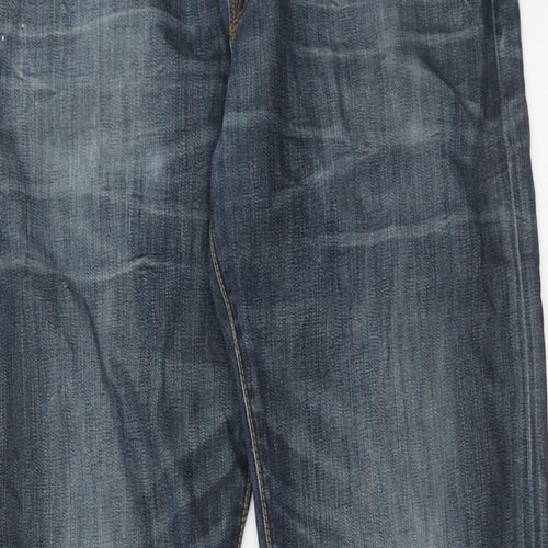 Gap Mens Blue Cotton Straight Jeans Size 32 in L34 in Regular Zip