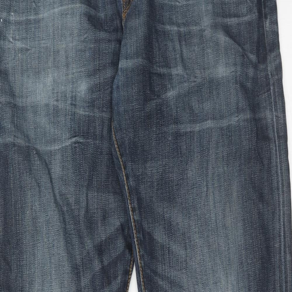 Gap Mens Blue Cotton Straight Jeans Size 32 in L34 in Regular Zip