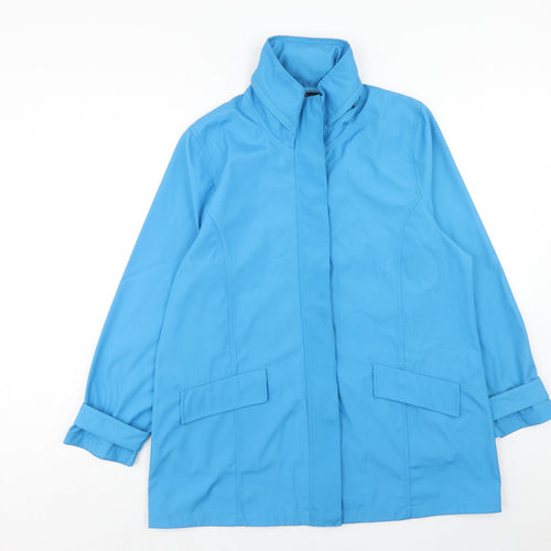 TIGI Womens Blue Jacket Size 14 Zip