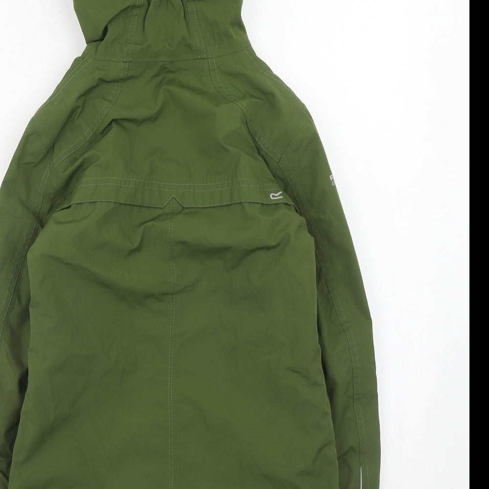 Regatta Boys Green Parka Coat Size 7-8 Years Zip