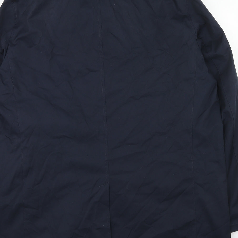 Marks and Spencer Mens Blue Overcoat Coat Size 2XL Button