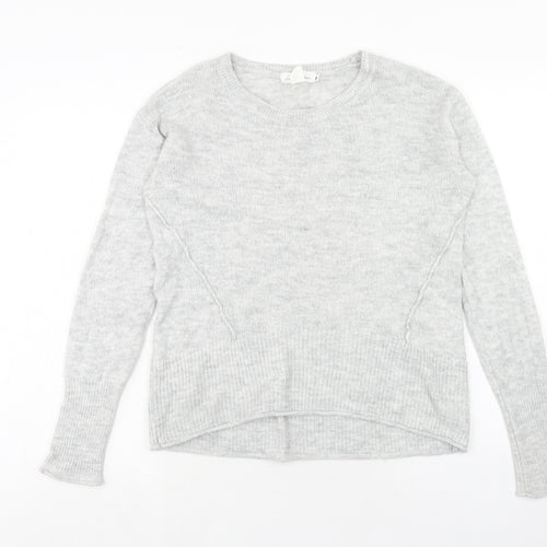 H&M Womens Grey Roll Neck Acrylic Pullover Jumper Size M