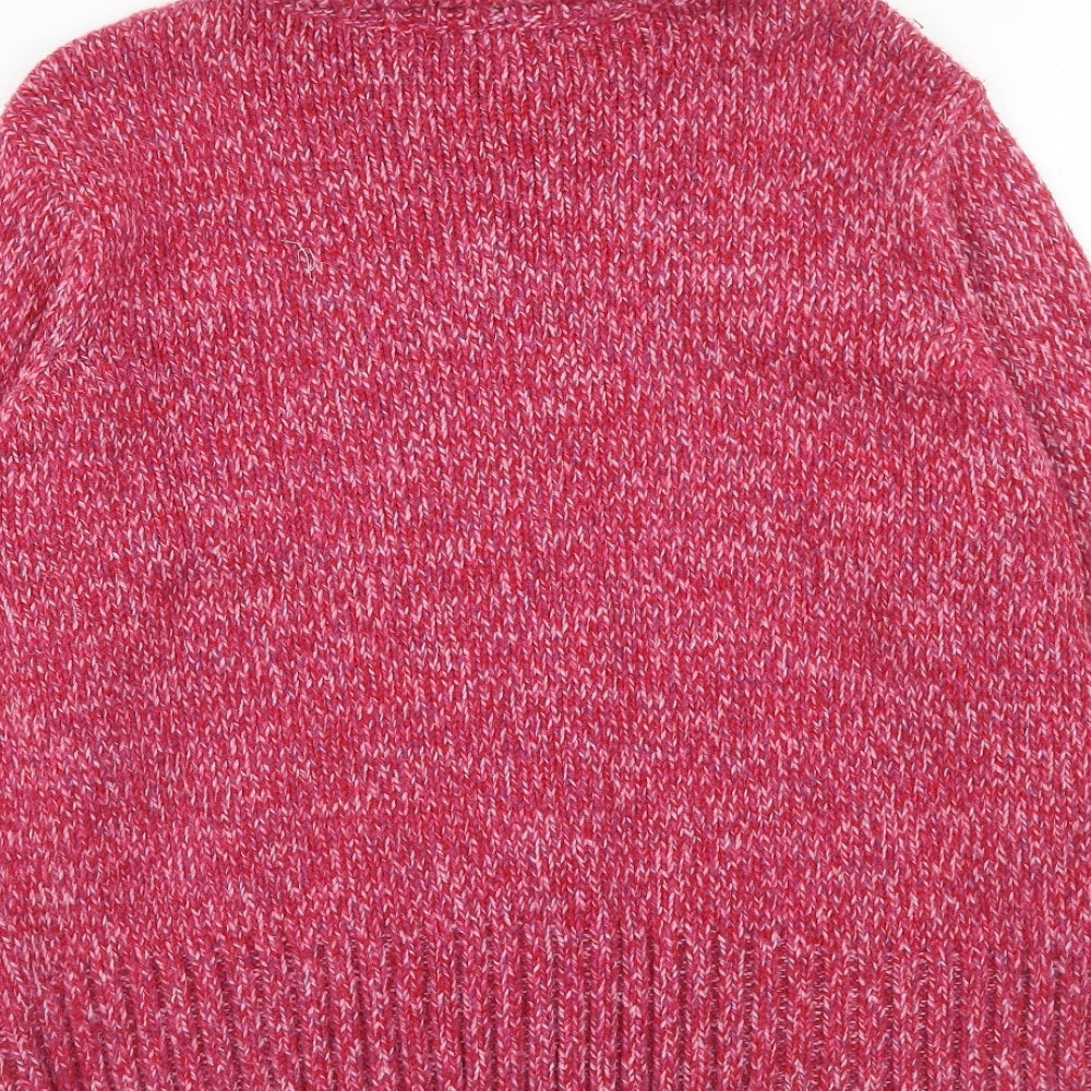 Berkertex Womens Pink Roll Neck Acrylic Pullover Jumper Size 18