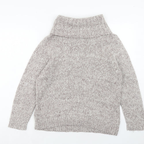 BHS Womens Grey Roll Neck Acrylic Pullover Jumper Size 18
