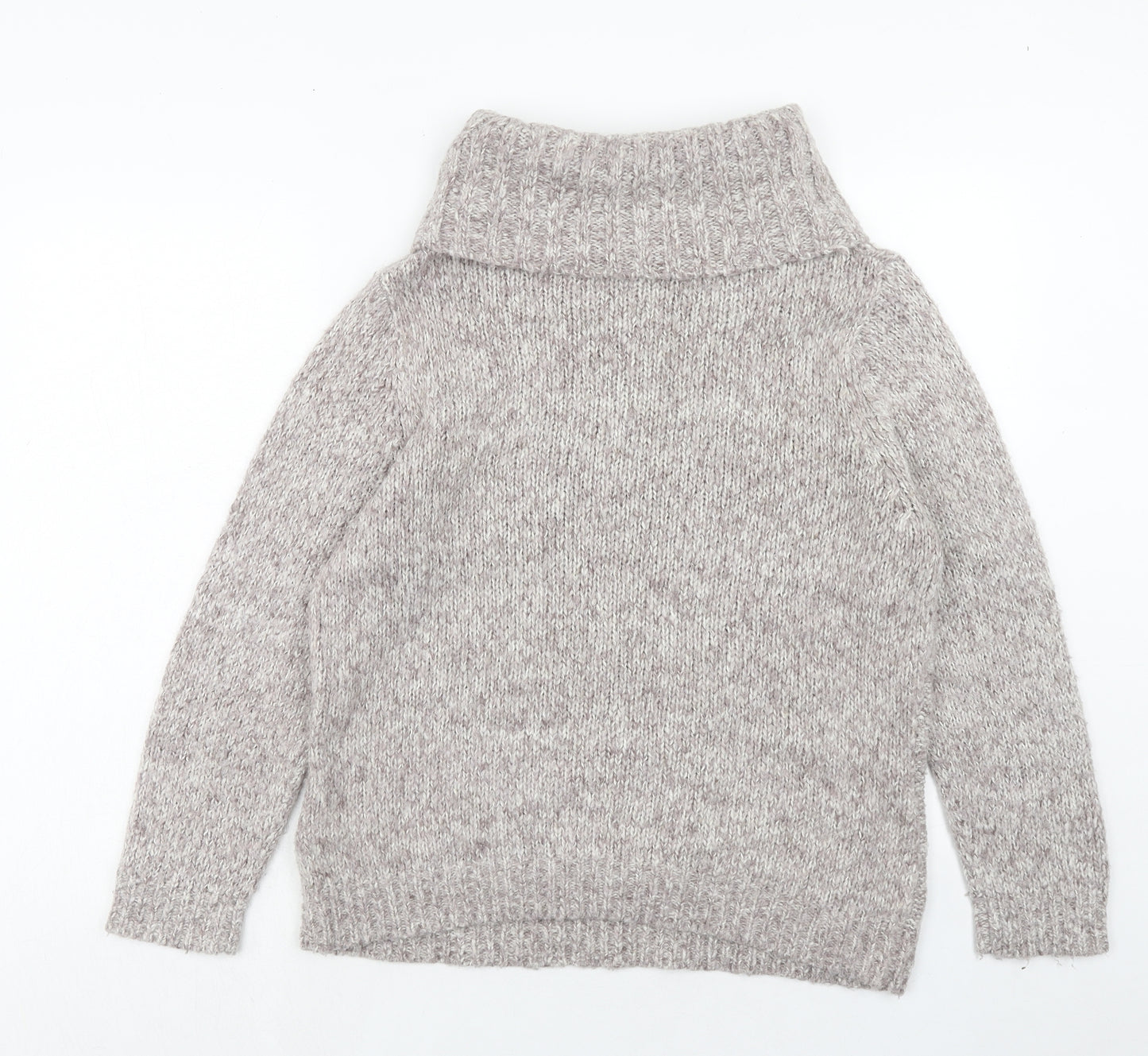 BHS Womens Grey Roll Neck Acrylic Pullover Jumper Size 18