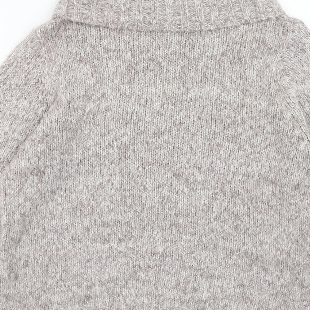 BHS Womens Grey Roll Neck Acrylic Pullover Jumper Size 18