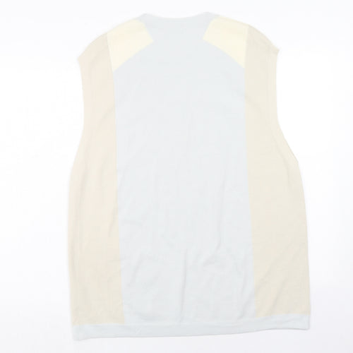 Zara Womens Beige Colourblock Viscose A-Line Size S Round Neck Pullover