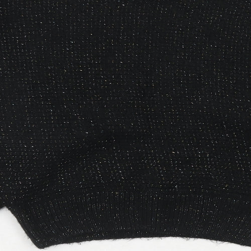 Cooperative Womens Black Round Neck Acrylic Pullover Jumper Size S