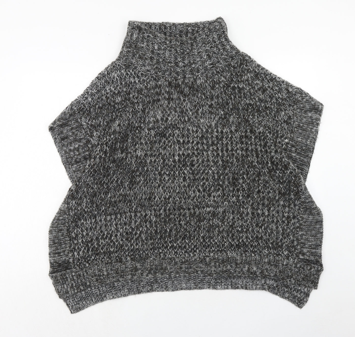 BHS Womens Grey High Neck Acrylic Pullover Jumper Size M
