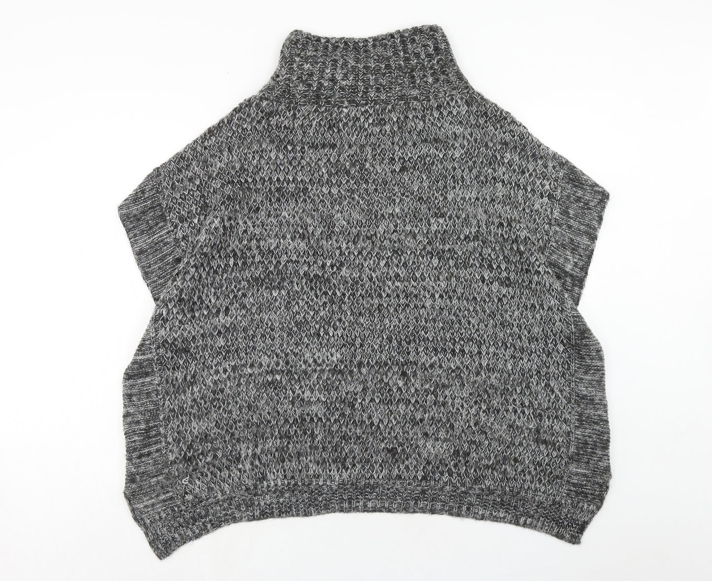 BHS Womens Grey High Neck Acrylic Pullover Jumper Size M