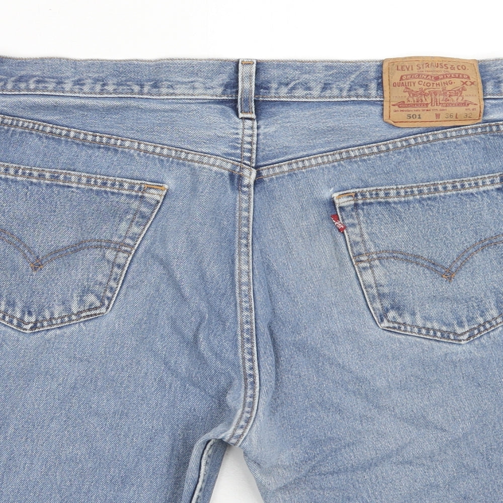 Levi's Mens Blue Cotton Chino Shorts Size 36 in Regular Button